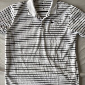Nike White and Black Polo Shirt Classic Design
